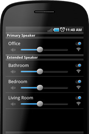 Play-Fi Android app - Speakers screen