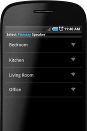 Play-Fi Android app - Select speakers screen